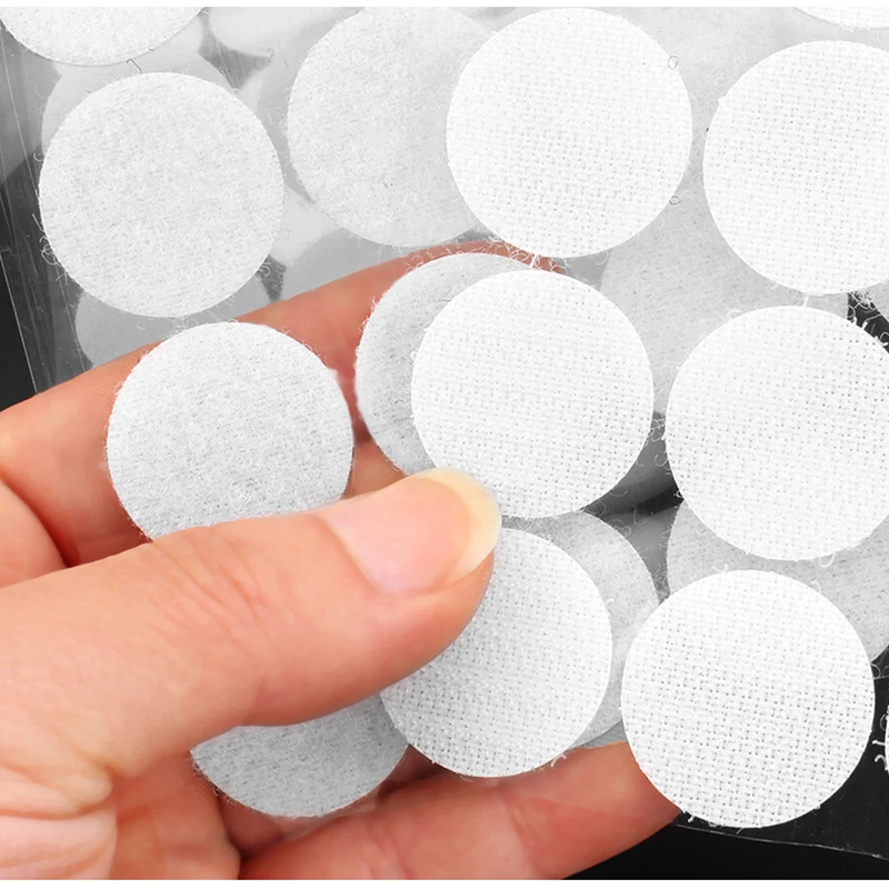 100Pairs Dots Self Adhesive Fastener Tape 10/15/20/25/30mm Adhesive Strong Glue Magic Sticker Round Coins White Black Hook Loop