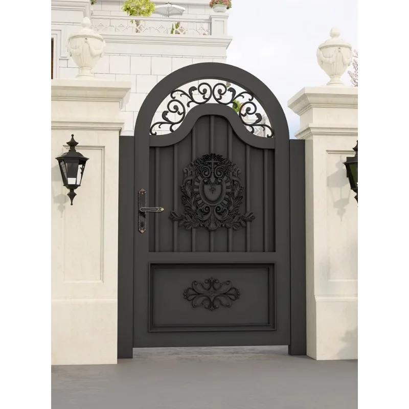 Customized aluminum art villa courtyard  Outdoor yard Aluminum alloy double Electric garden opposite door Single