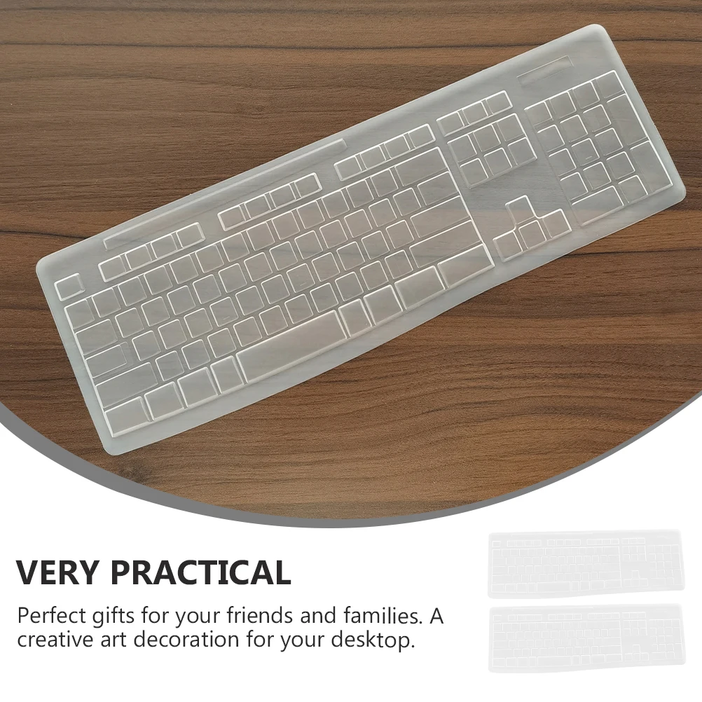 

2pcs Silicone Keyboard Film Protection Waterproof Dustproof Cover For Mk270 Lightweight Skin-Like Material Easy Storage Keyboard