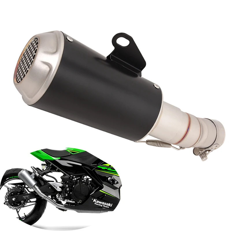 

For Kawasaki Z400 Ninja 400 2018-2022 Exhaust Pipe Motorcycle 51mm Muffler Pipe Black Escape Reserve Catalyst Stainless Steel