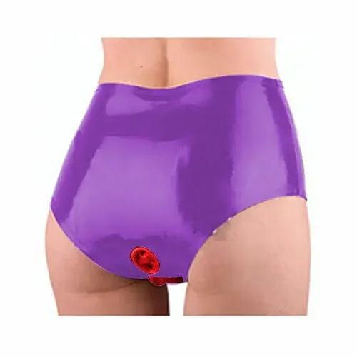 

Latex Rubber Gummi Kostüm Ganzanzug Bodysuit Suit Catsuit Purple Fashion shorts