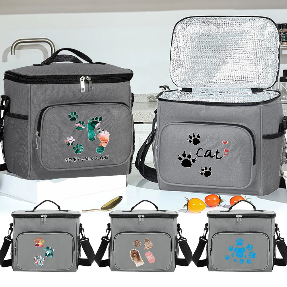 Portable Handheld Lunch Bag Cooler Box Single‑shoulder Lunch Bag Outdoor Travel Handheld Storage Bags Handbag