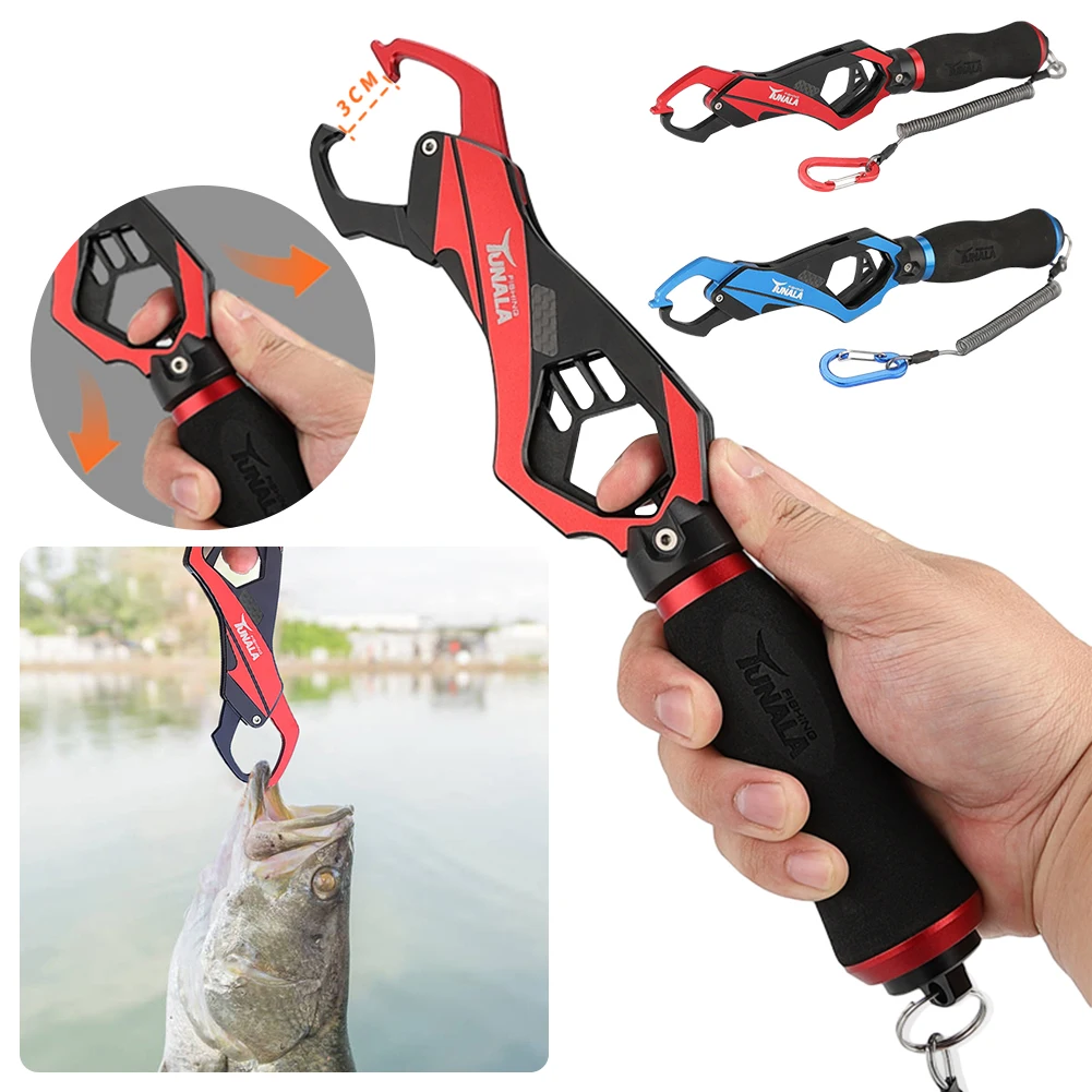 Multifunctional Fish Grip Fish Lip Clamp Aluminum Alloy Fish Controller One Hand Operation Anti Slip for Fishing Lovers