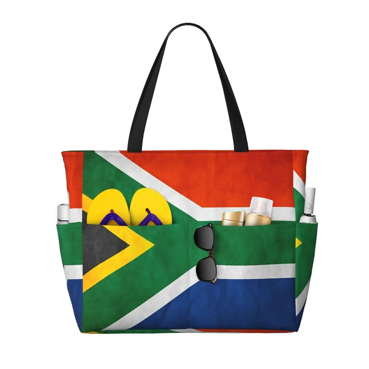 

South Africa Flag National Flag Of South Africa Beach Tote Bag Sport Gym Yoga Duffle Large Tote Bag Women Travel Bag Fitness bag