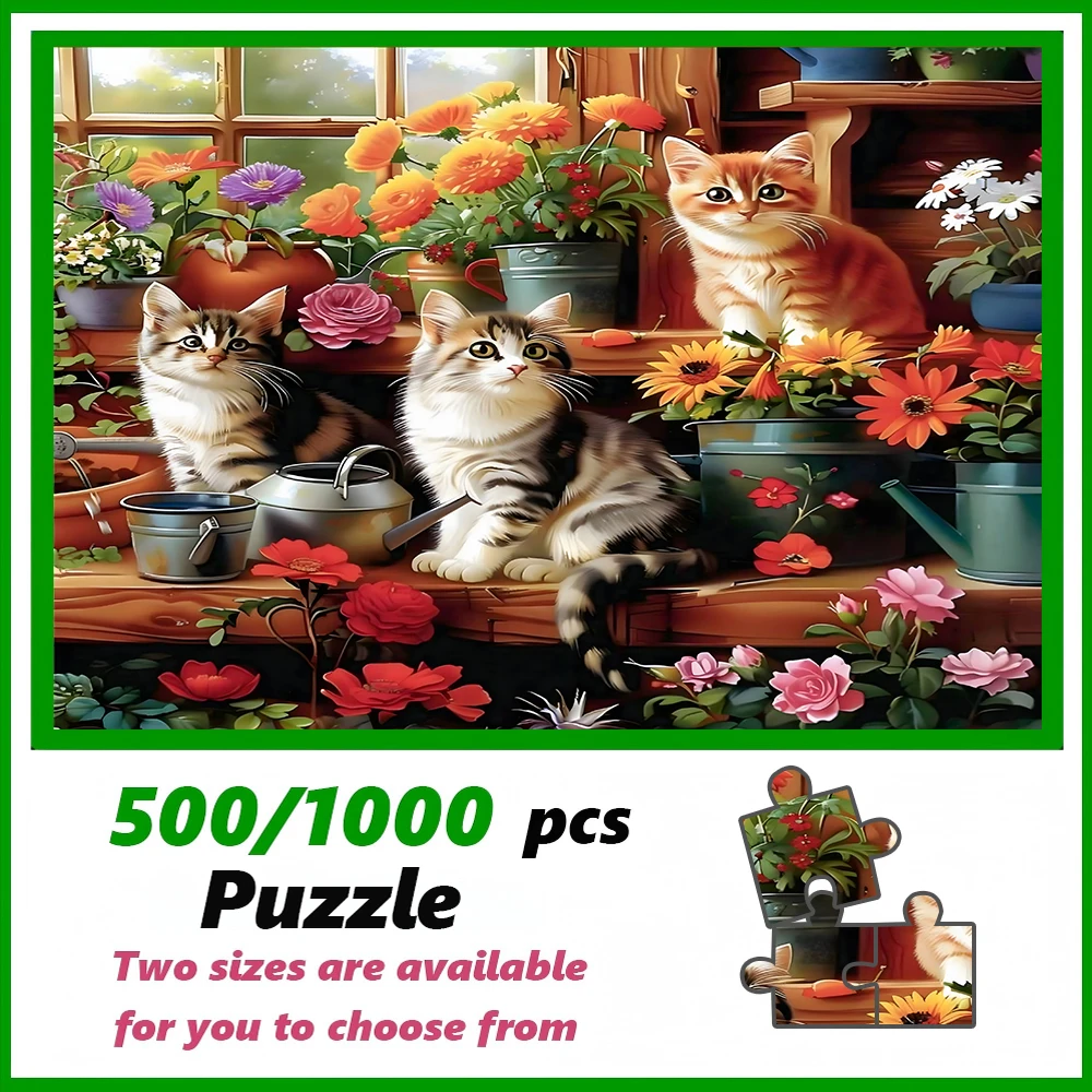 Un puzzle de haute qualité de 500/1000 pièces, parfait pour les adultes, est un jeu familial amusant qui aide à soulager le stress et est idéal pour les anniversaires.