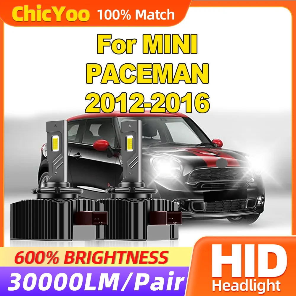 120W CSP Chips LED Headlight Bulbs 30000LM HID Xenon Lamps 12V 6000K White Front Lights For MINI PACEMAN 2012 2013 2014 2016