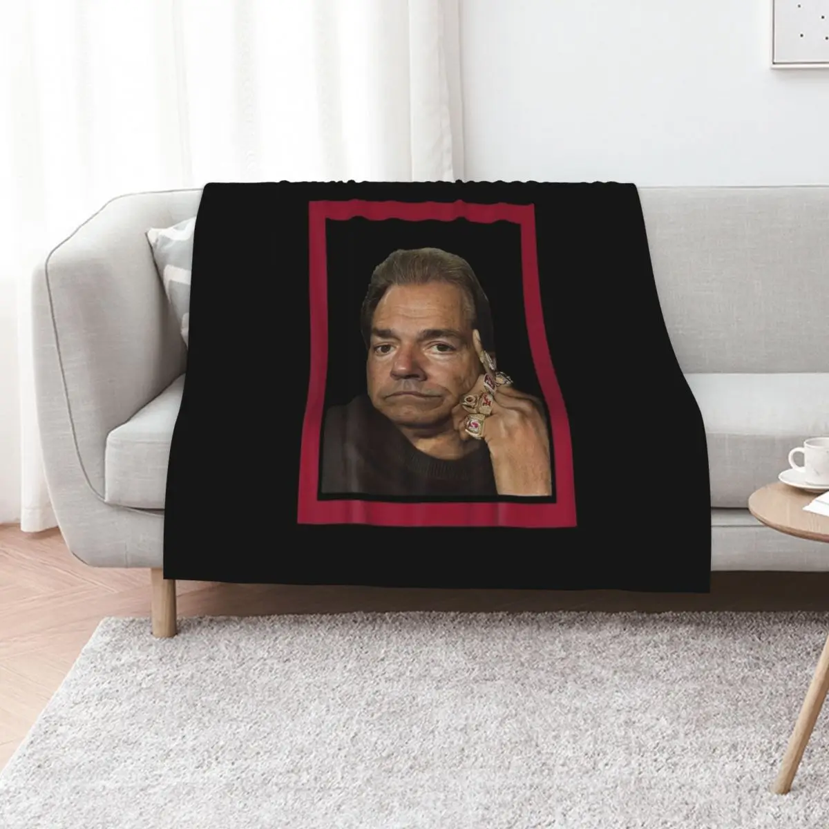 

NICK SABAN COLLEGEE Throw Blanket Summer Cute Shaggy Blankets Sofas Of Decoration Blankets