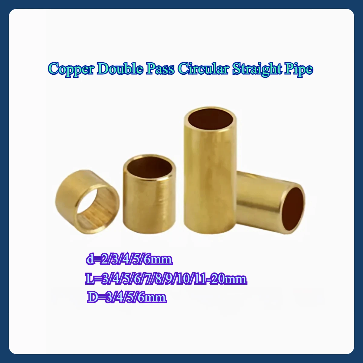

Copper Double Pass Circular Straight Pipe / Hollow Isolation Stud