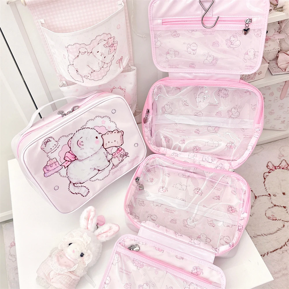 simpatico-gatto-stampato-rosa-borsa-portaoggetti-da-viaggio-trasparente-impermeabile-a-strati-pieghevole-borsa-portaoggetti-cosmetici-gioielli-borsa-portaoggetti-per-la-casa