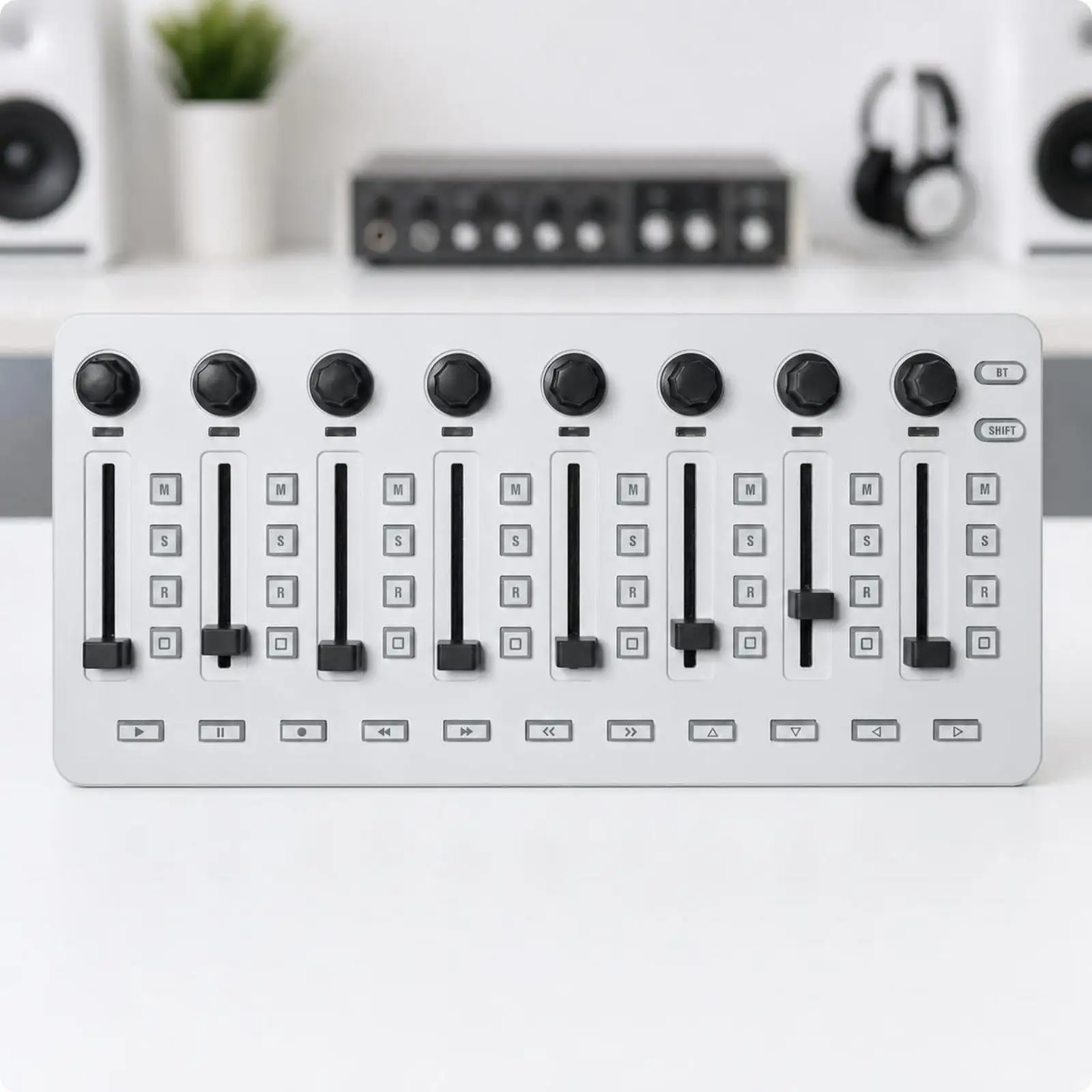 Plug and Play USB C MIDI Controller Mixer with 8 Knobs for Ableton Logic Pro Music Making