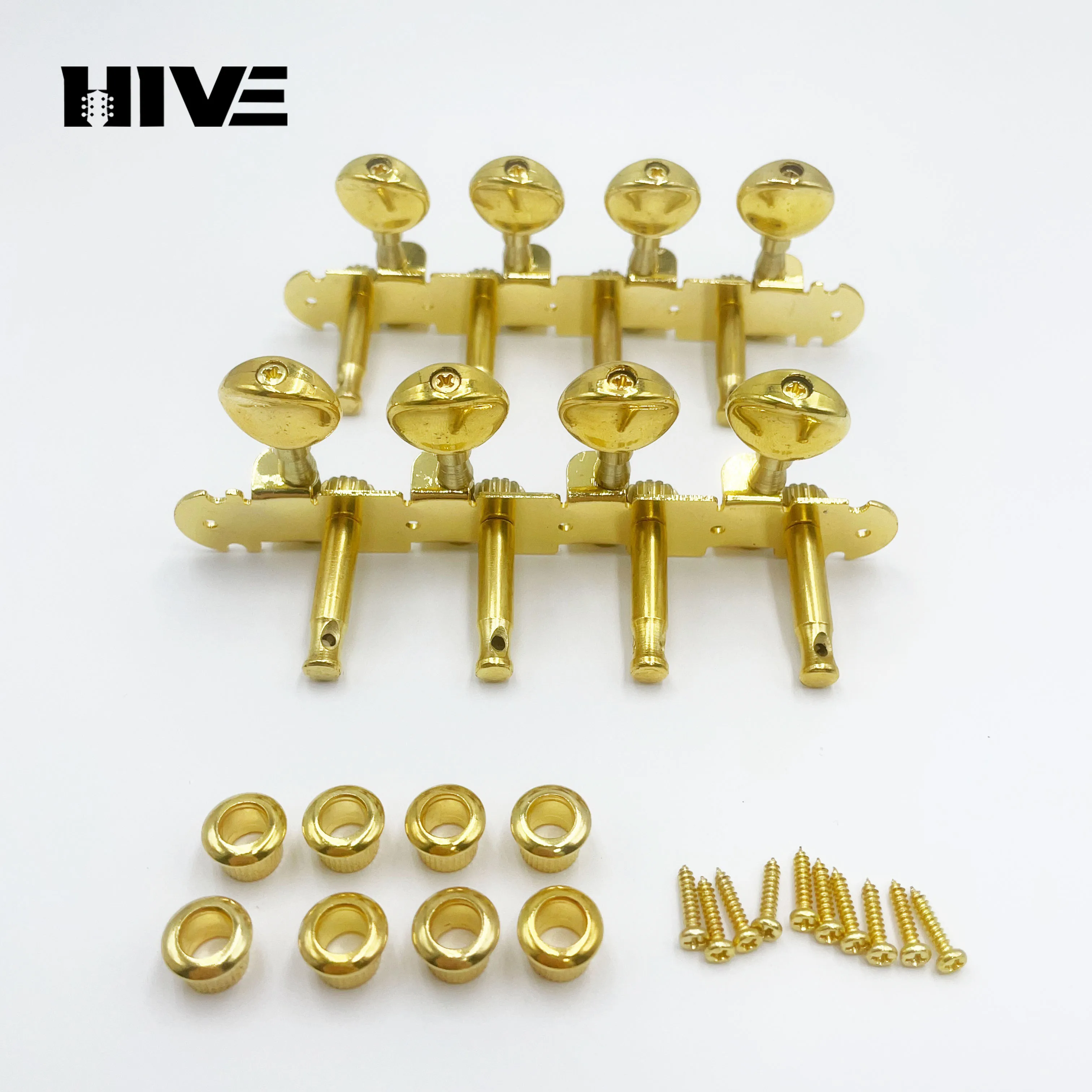 4L4R Small Round Head 8 String Mandolin Tuning Pegs Arc Angle  Long-tailed Hole Mandolin Tuning Pegs