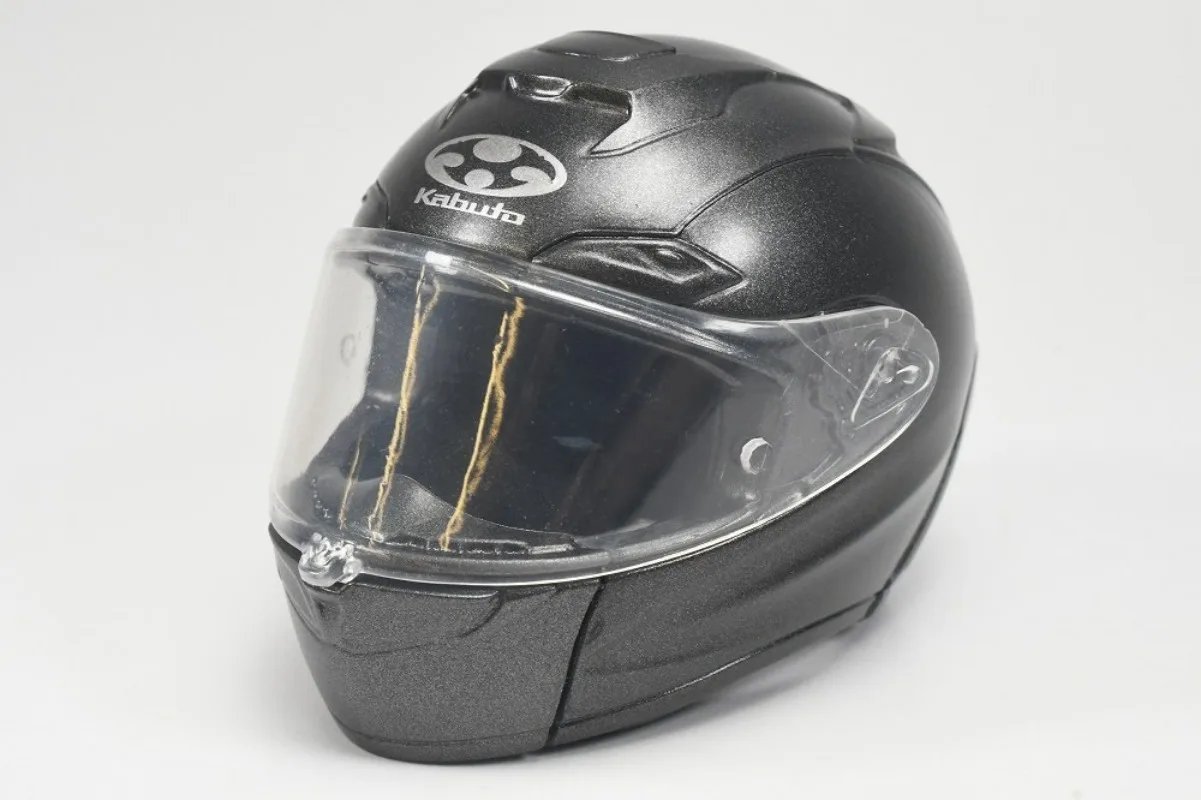 SO-TA cápsula brinquedos legal escala 1/6 kabuto capacete da motocicleta miniaturas coleção F-17 escudo móvel gashapon figuras