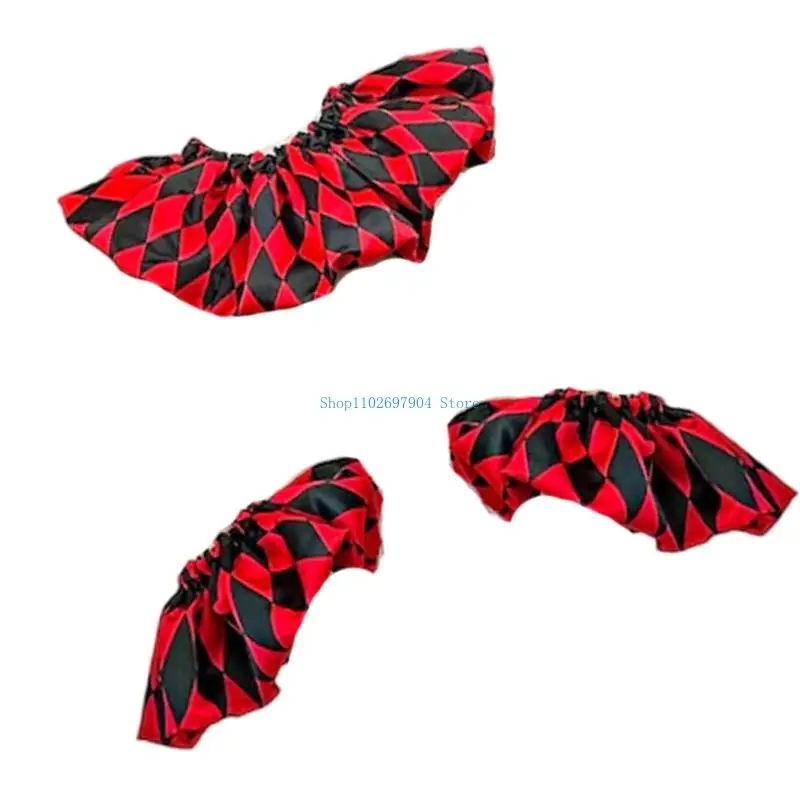 N7YF Simple Design Checkered Collar For Costume Play And Commuting Comfort Wear Soft