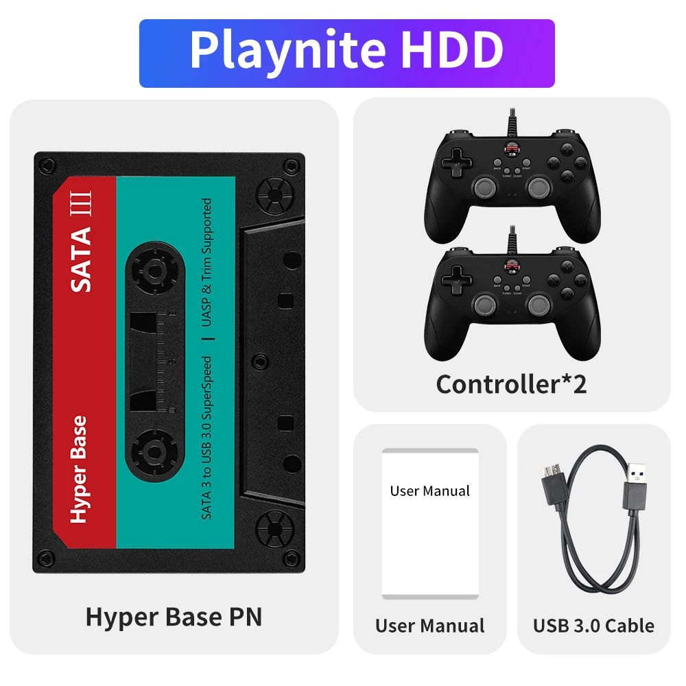 2T Portable External Game HDD Playnite System with AAA Games for PS2/PS3/PS4/XBOX/WiiU/Wii/MAME/PS1/PSP/SS For Win8.1 and Above image 3