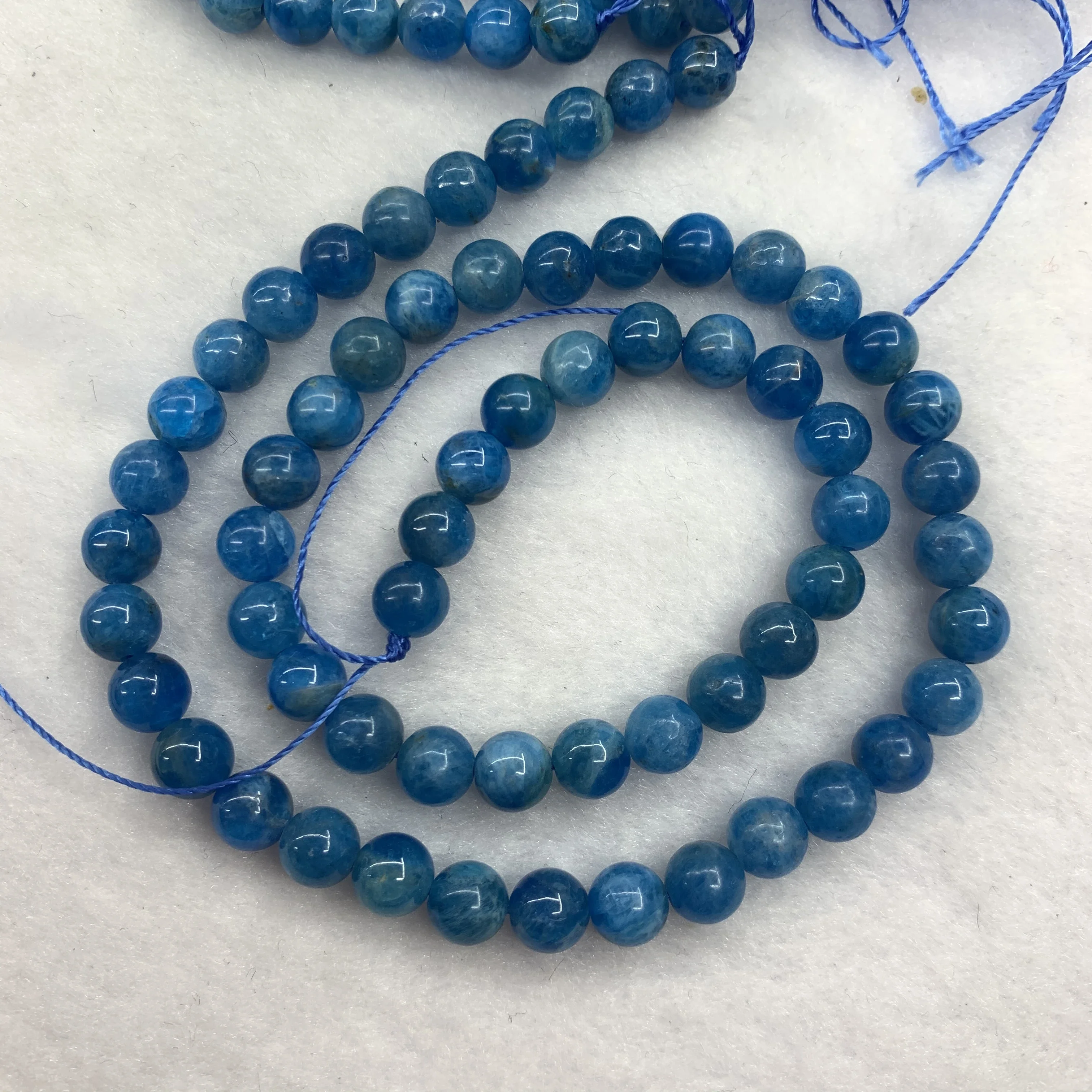 

Natrual Blue Apatite 6mm Stone charm energy Beads Gemstone Diy Loose Bead for Jewelry Making Strand 15" Wholesale