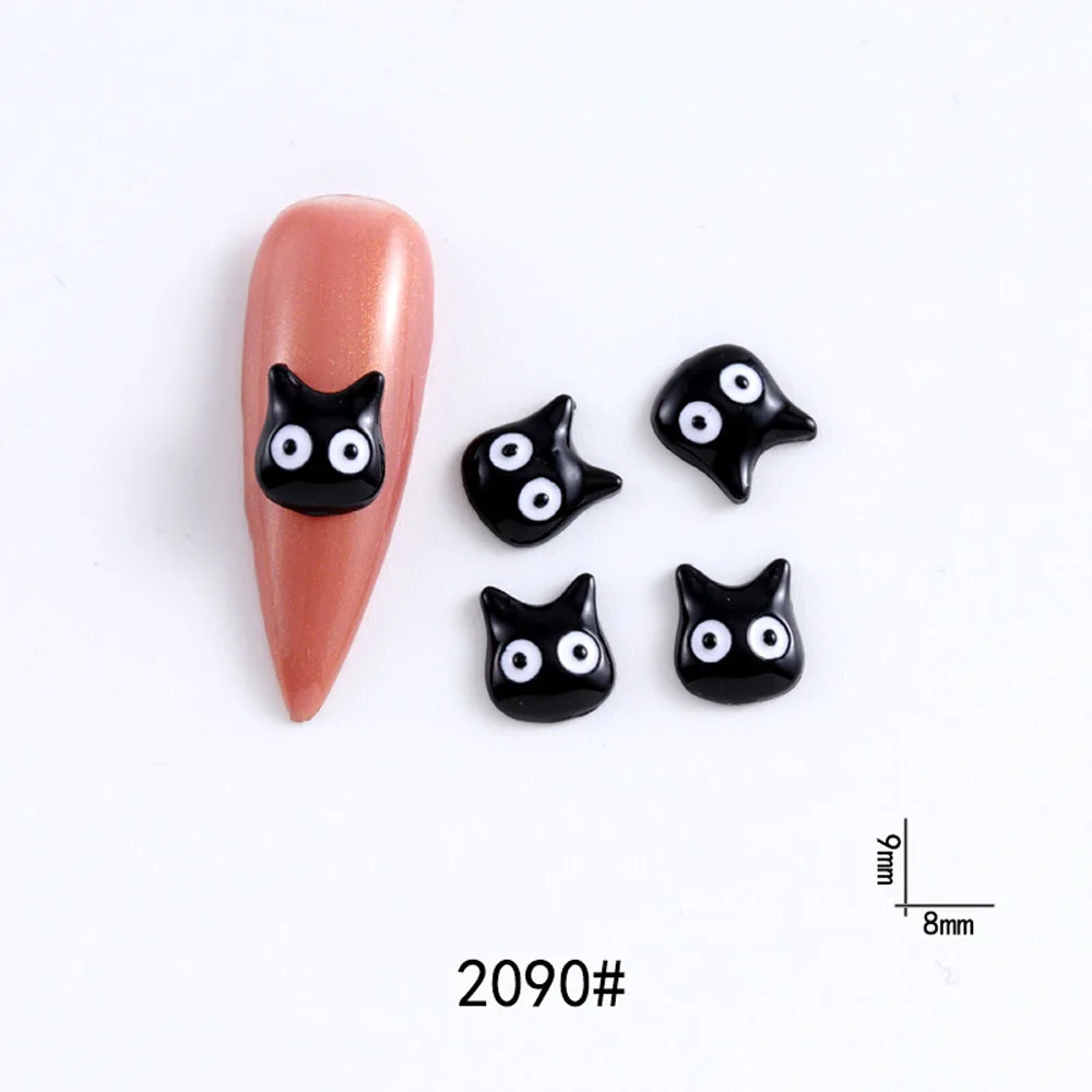 10Pcs/lot Dopamine Devil Eyes Nail Charms Evil Cartoon Cat Pupil Monster Decoration Halloween Christmas Alloy Nail Art Jewelry