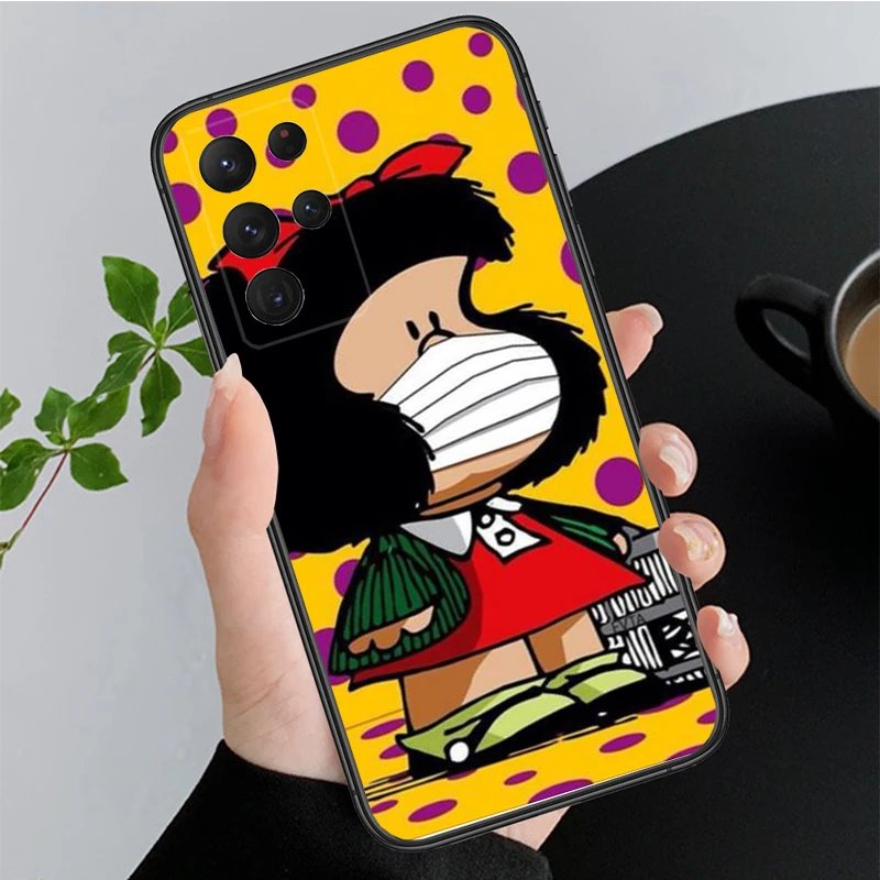 Mafalda Phone Case for Samsung Galaxy A73 A13 A22  A32 A71 A33 A52 A53 A72 A73 A51 A31 A23 A34 A54 A52 A53S Funda