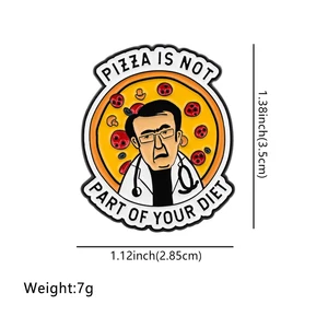 Kutipan Dokter Lucu Pin Enamel Pizza Bros Pin Kerah Pinus Lencana pada Aksesori Pakaian Ransel Hadiah Ulang Tahun Perhiasan Fashion 10 bros dokter penjualan terbaik - №