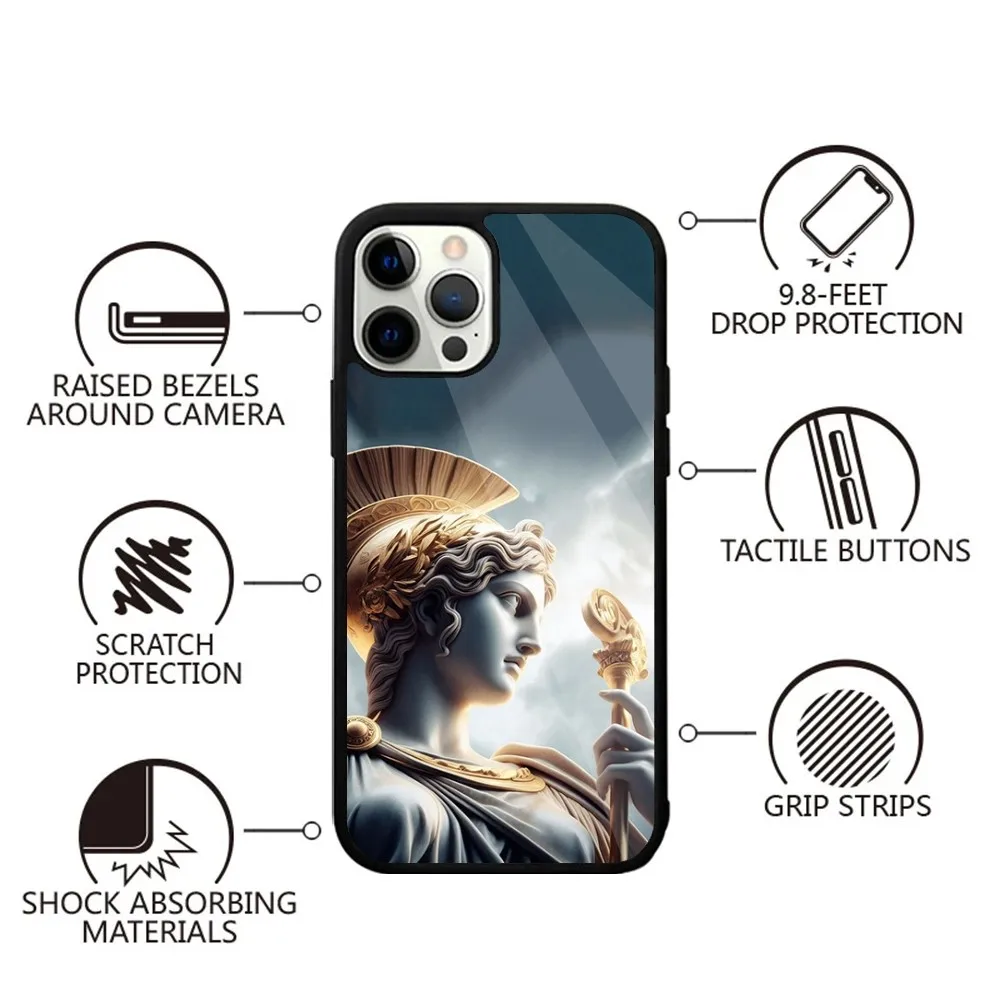 Abstract Greek Mythology Athena Phone Case For iPhone 15,14,13,12,11,Plus,Pro,Max Mini Magsafe Magnetic Wireless Charging image 6