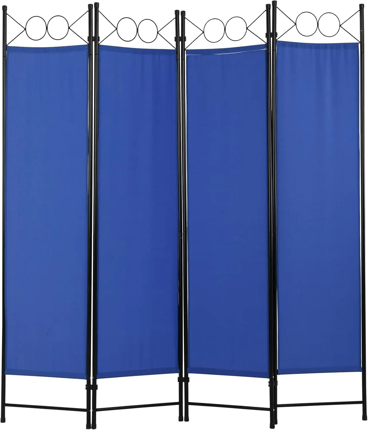 

4 Panel Room Divider 5.6FT Steel Frame Screen Folding Privacy Screen Freestanding Partition for Home Office Bedroom,Blue