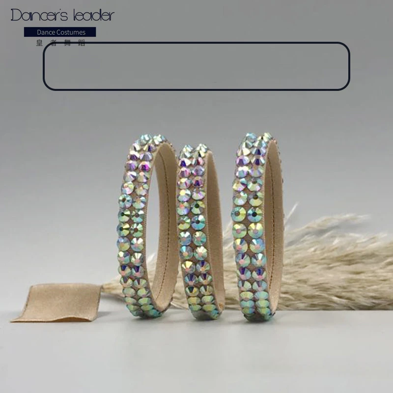 Pulsera de baile latino, brazalete especial de rendimiento de competición, cinturón de Cha Tango, pulsera de diamantes