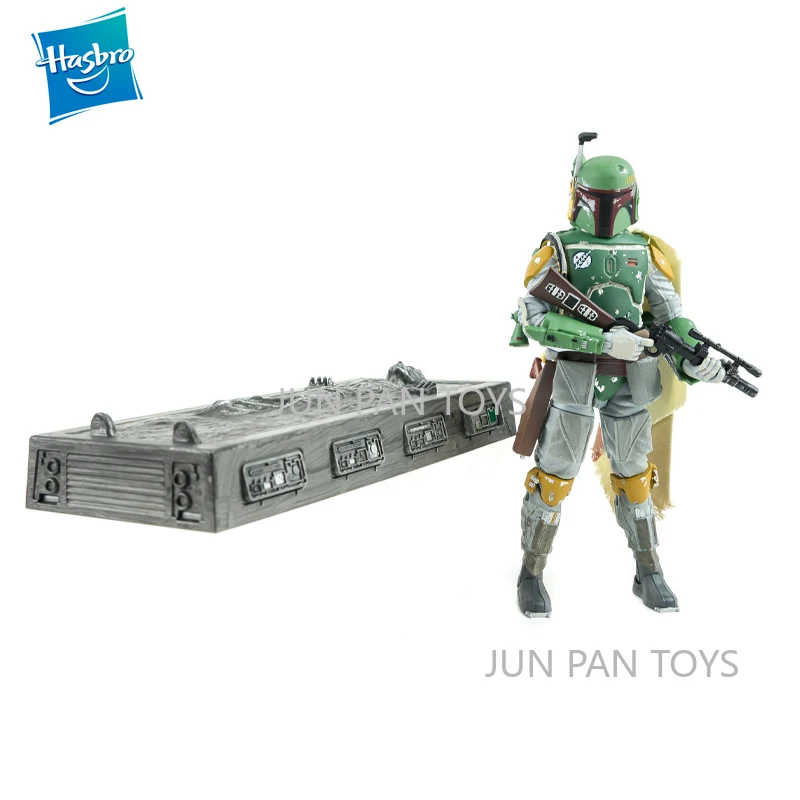 مجموعة شخصيات حركة حرب النجوم من Hasbro ، السلسلة السوداء ، Boba Fett و Han Solo in Carbonite ، Obi-Wan Kenobi ، لعبة قابلة للتحصيل