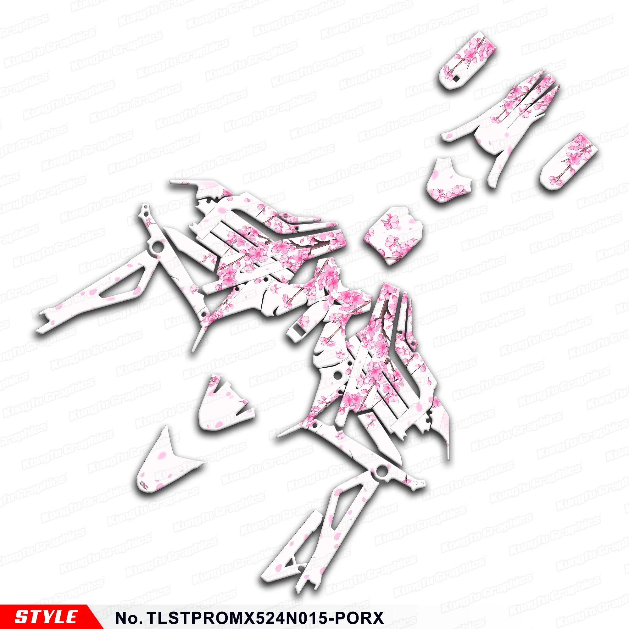 

JY Racing Sticker Racing Graphics for TALARIA STING MX5 PRO / STING PRO Electric Dirt Bike,Cherry Blossoms,TLSTPROMX524N015-PORX