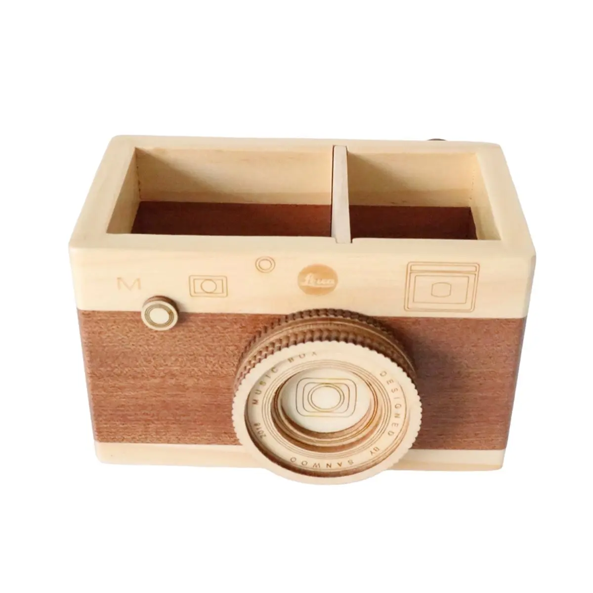 2026 New Camera Wooden Pencil Holder Camera Desktop Pencil Holder Stationary Makeup Organizer Decor Holder for Home
