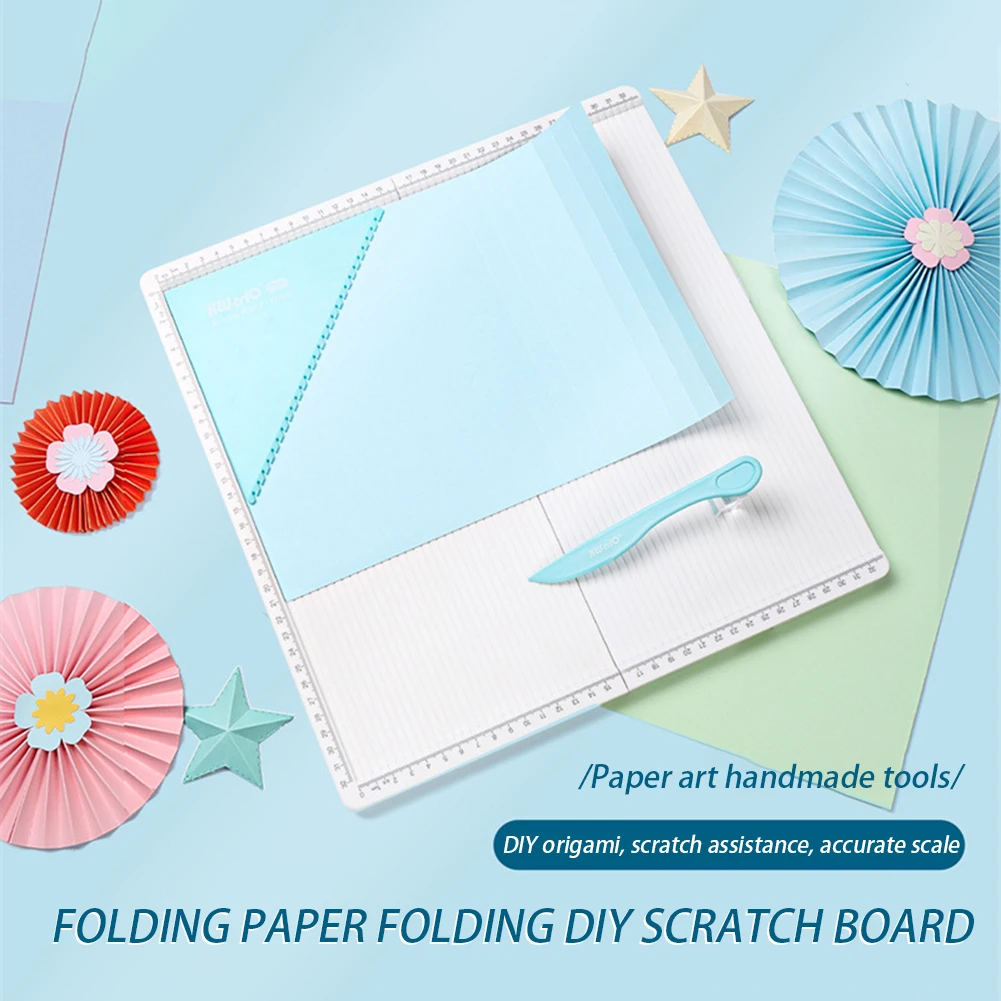 หัตถกรรมกระดาษTrimmer Scoring Boardกระดาษแบบพกพาคะแนนเครื่องมือสําหรับทําบัตรสําหรับทําซองจดหมาย