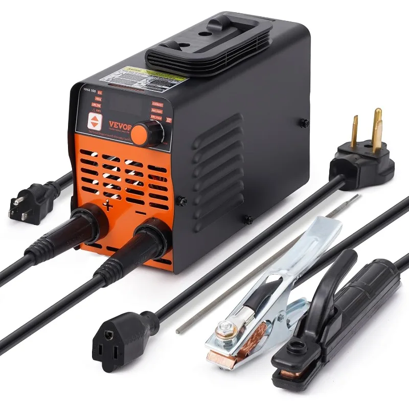 ماكينة لحام عصا VEVOR، 160 أمبير 2 في 1 ARC/Lift Tig ماكينة لحام 110/220 فولت مع قوة قوس البداية الساخنة المضادة للالتصاق
