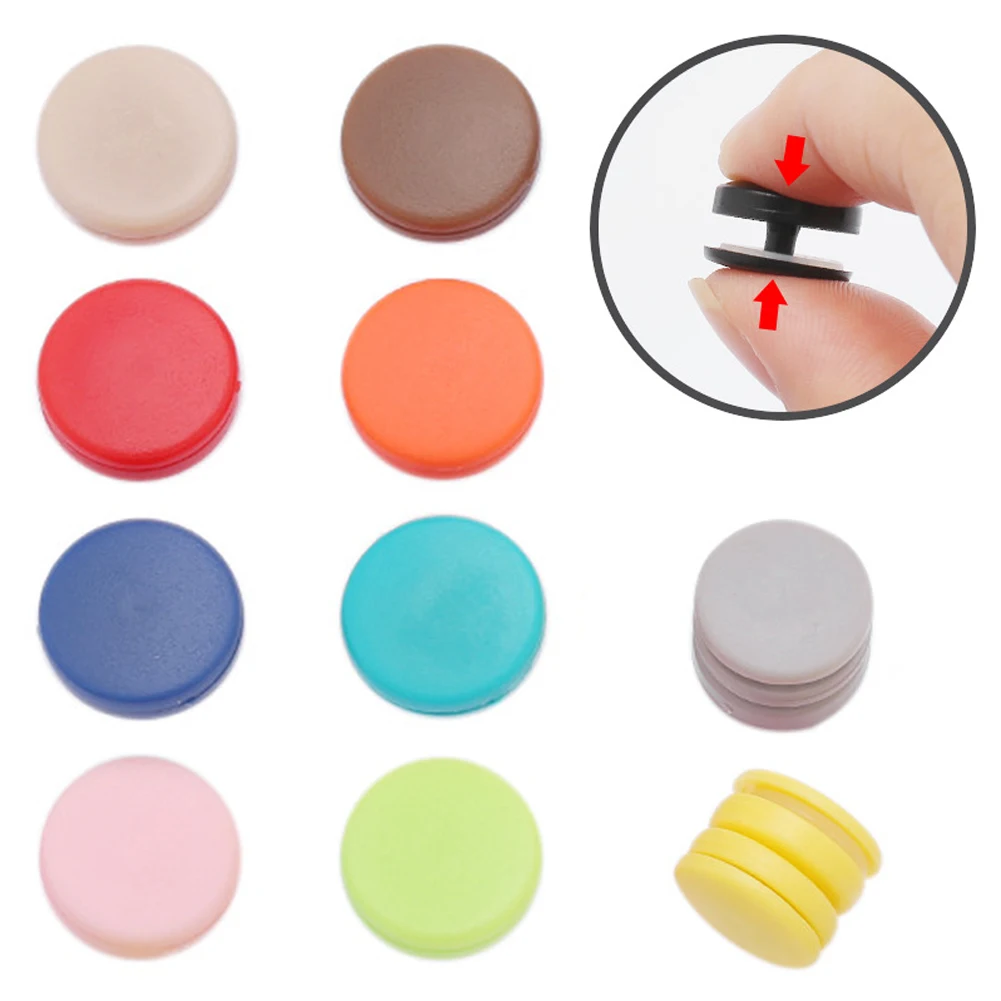 10sets Hand Press Type Round Snaps Buttons Tools Free T5 Button Fastener Snap Clothes Accessories DIY Crafts Sewing Accessories