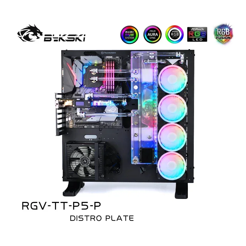 Bykski RGV-TT-P5-P Distro Plate For ThermalTake/TT Core P5 Dynamic Chassis,Water Cooling Waterway Board Kit For Computer CPU GPU