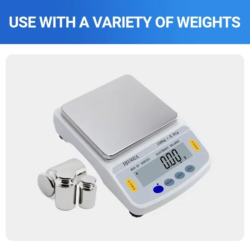 Yali Digital Jewelry Scale 1.5-5kg Precision Weighing Tool with Unit Conversion for Bracelet Ring Earring Necklace Making