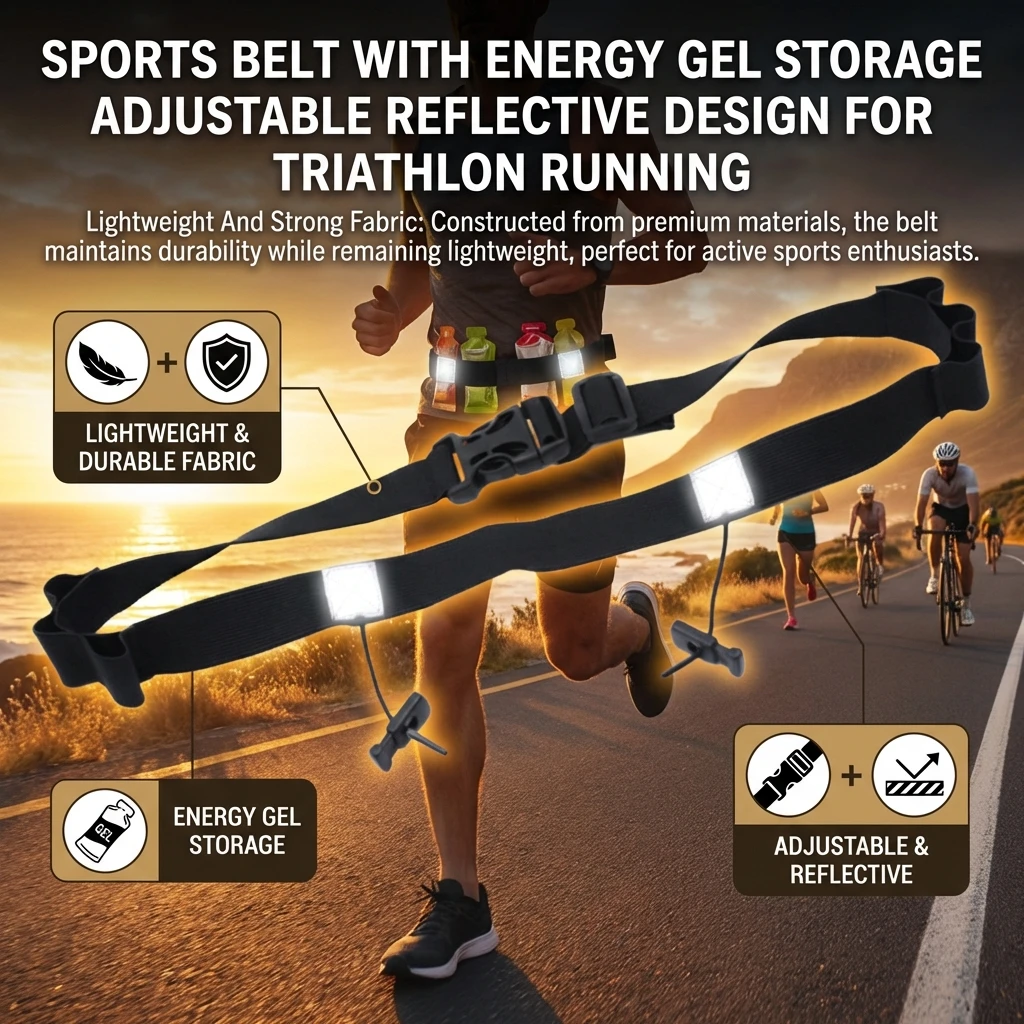 

Running Belt For Energy Gels Marathon-TriathlonTrail Elastic Waist Pack Waterproof Lightweight Breathable Sports Accessories