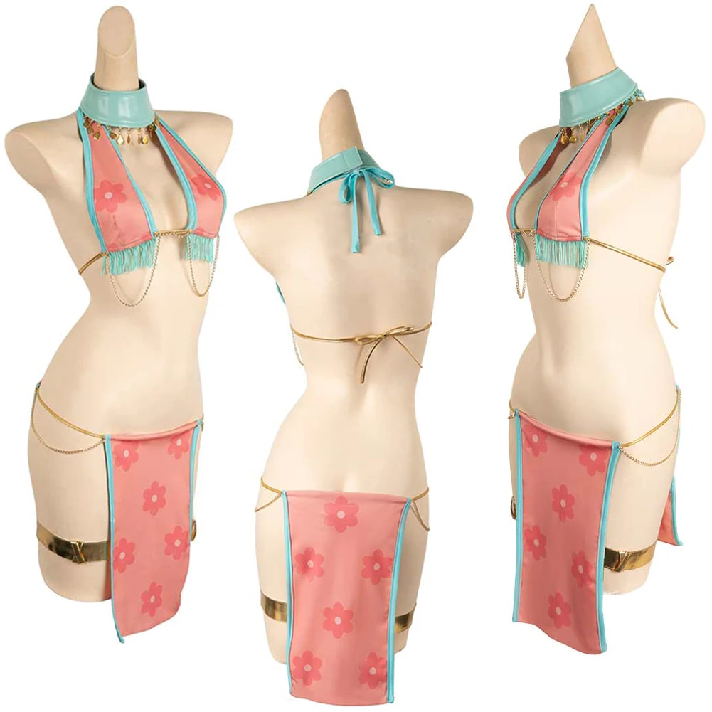 Lucy Heartfilia Cosplay Swimsuits Costume Anime Fairies Role Tails Disguise Sexy Bikini Leg Props Summer Beach Swimwear Headgear