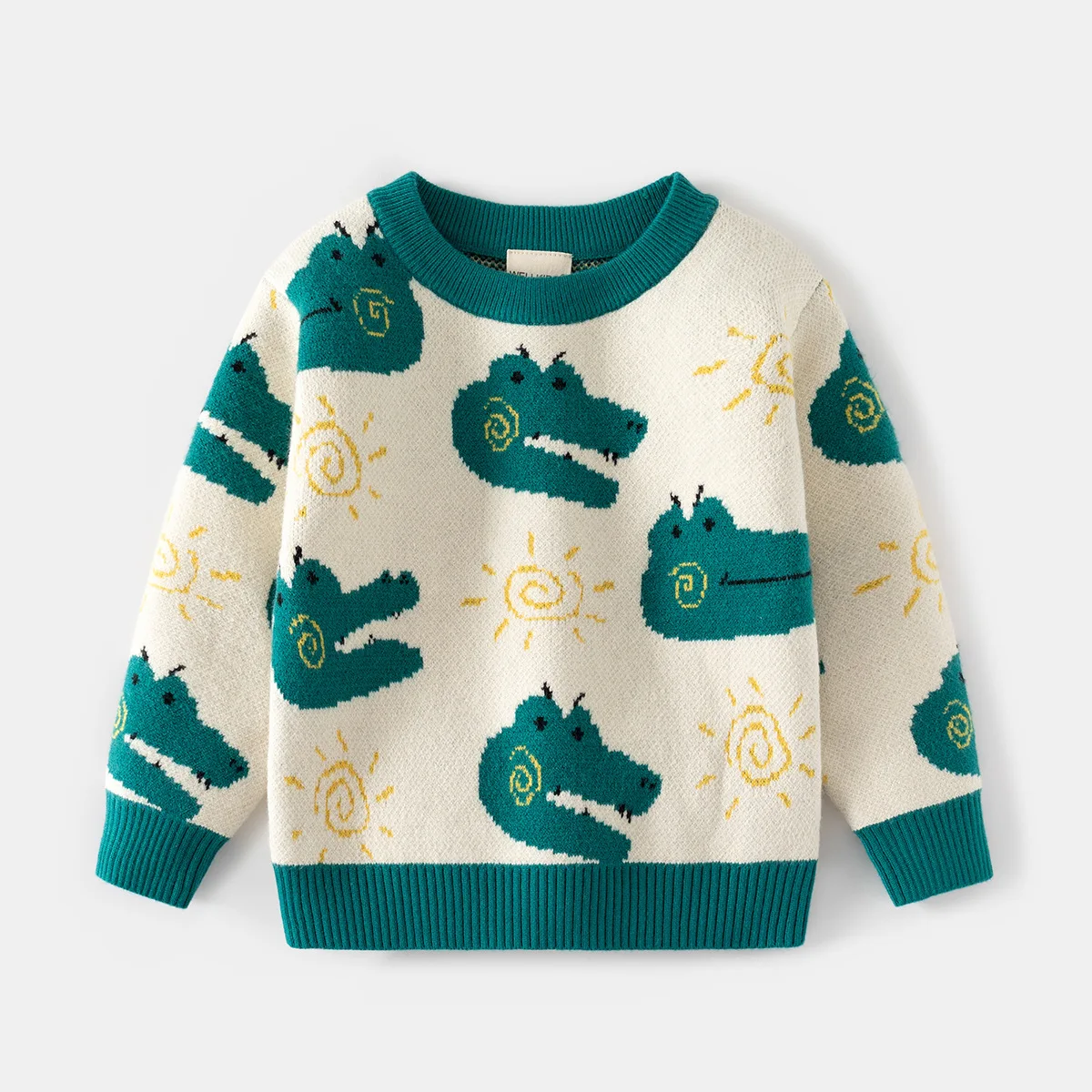 Baby Boys Girls Sweater Cartoon Dinosaur Kids Pullover Sweater