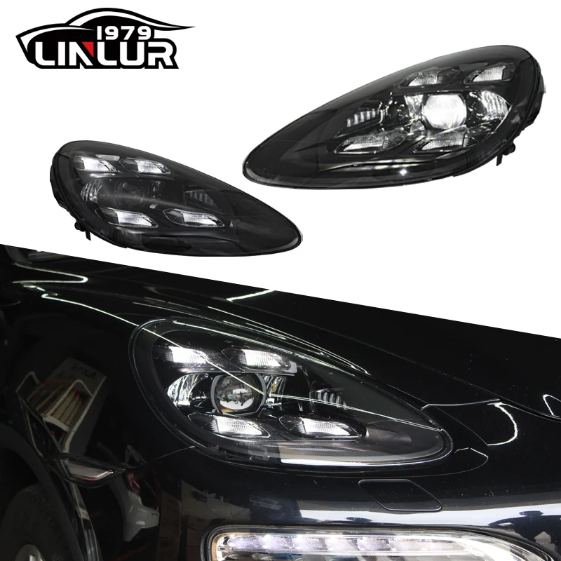 

[1979LL] 2011 2012 2013 2014 92A Headlights Upgrade to 2023 PDLS Style Led Headlight for Porsche Cayenne 958