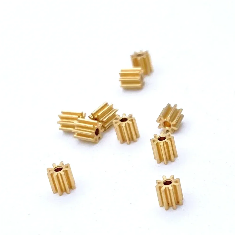 0.3M 8/9 Teeth Mini Copper Gear Wheel 0.98mm 1mm Hole DIY Small Toys Model RC Aircraft