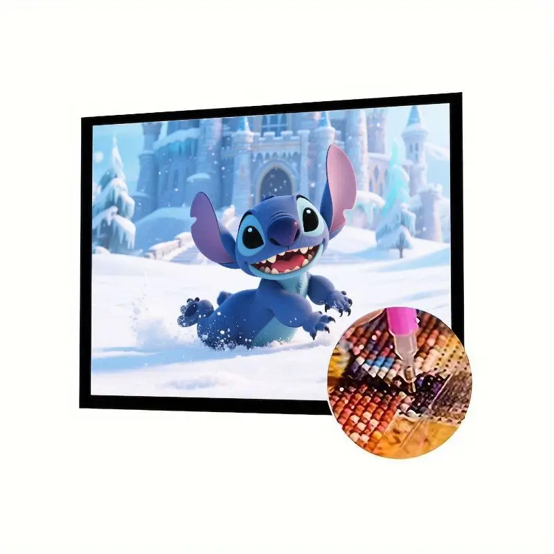 

1 шт. 5D DIY Набор алмазной живописи, полная дрель Алмазное художественное ремесло с вышивкой Счастливого Диснея в снежной зимней стране чудес с литой