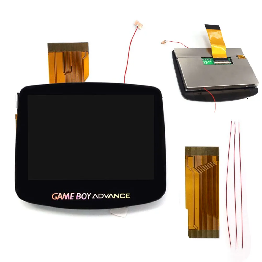 Nuovo per GBA Drop in 720x480 Retro Pixel V5 Pre-laminato OSD ad alta luminosità per Gameboy advance w/New Shell