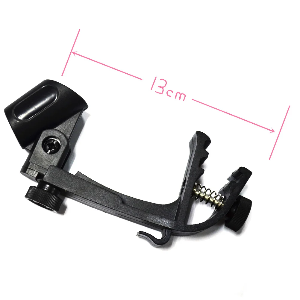 2 قطعة طبلة ميكروفون والعتاد دائم معدن قابل للتعديل كليب المضادة للانزلاق للصدمات الأسود طبل كليب حامل ميكروفون #3