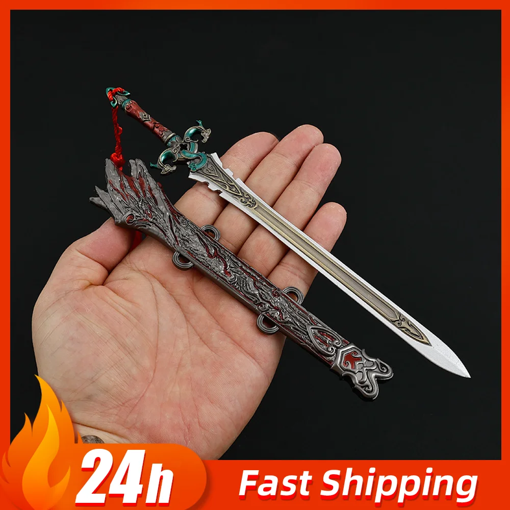 22 cm Naraka: Bladepoint Chixiao Schwert mit Scheide Spielperipherie Samurai Schwert Metall Modell Handwerk Sammlung Spielzeug für Jungen