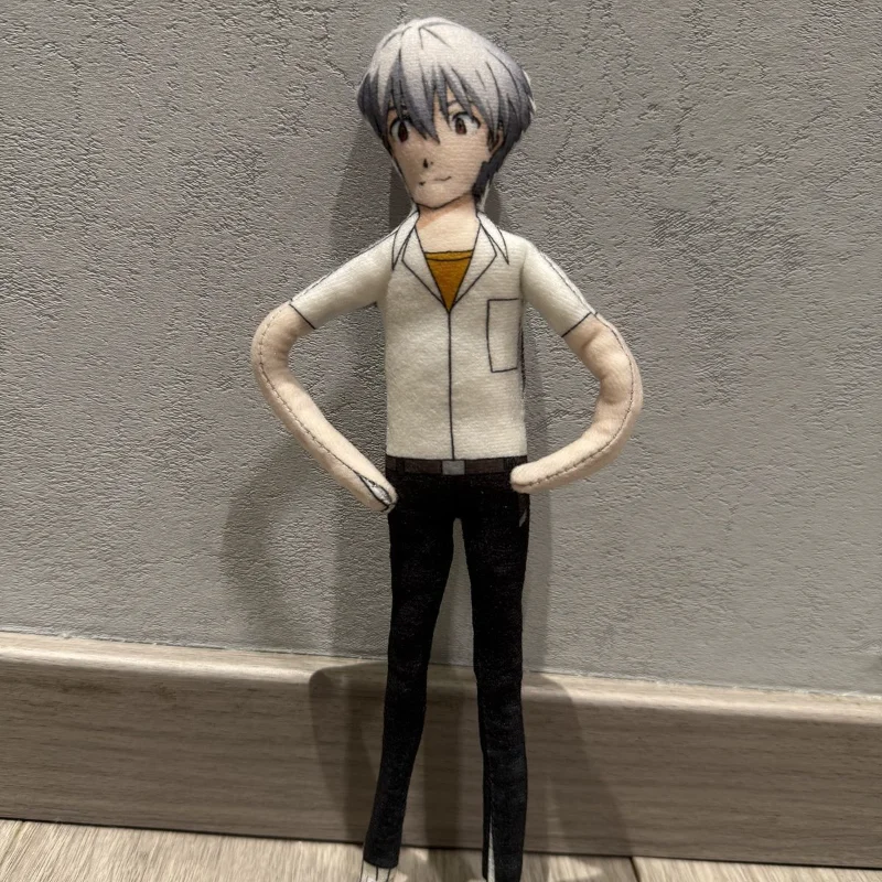 28CM Evangelions Ayanami Rei Knuffel Cartoon Action Figure Cosplay Gevulde Poppen Flexibele Ijzerdraad Abstract Model Fans Gift