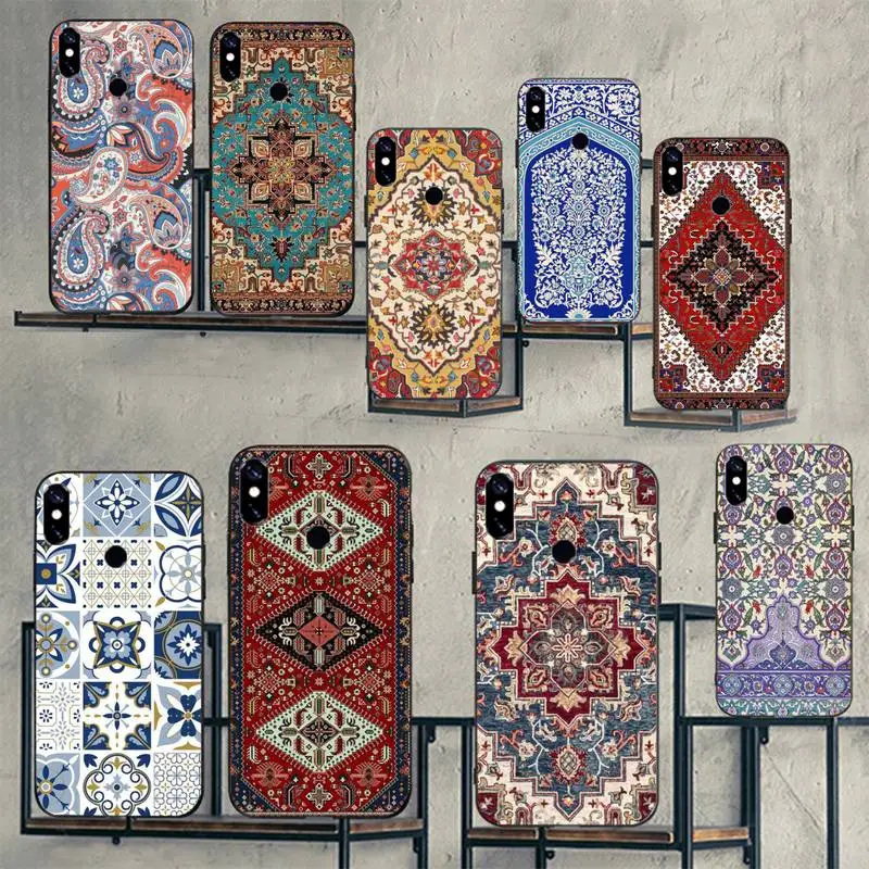 Persian carpet Floral pattern Phone Case For Xiaomi Redmi note 12 11 7 8 9 10 E s i T X note ultra X3 pro 5G 4G