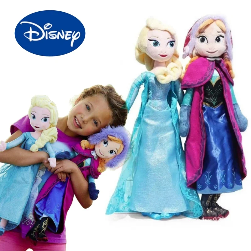 Cute Frozen Snow Queen Elsa Stuffed Doll Princess Anna Elsa Doll Girl Toys Elza Stuffed Plush Kids Toys Halloween Birthday Gift