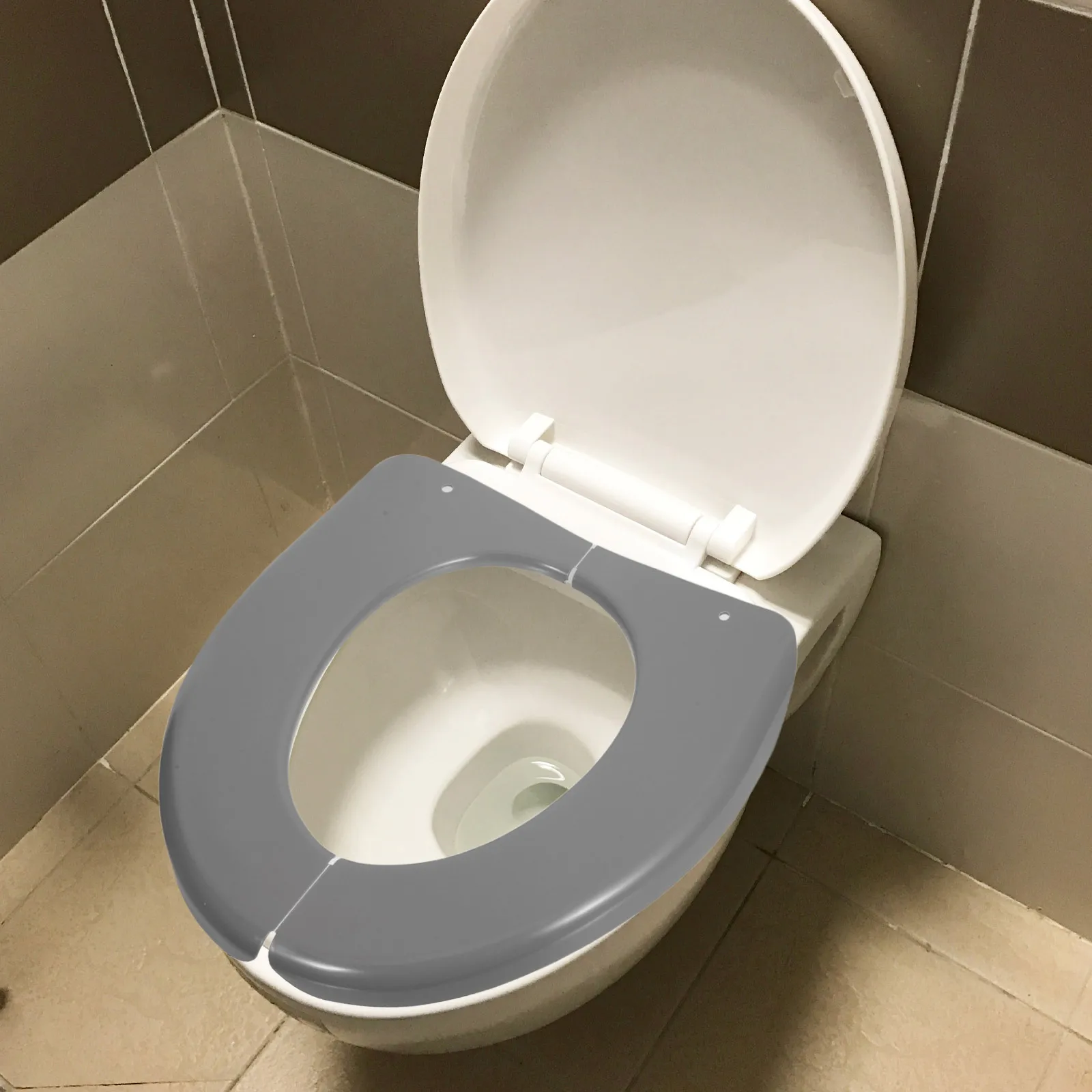 

Foldable Toilet Training Pad Universal Fit for All Toilets Lightweight Waterproof for Travel Home Public Restrooms and Rental