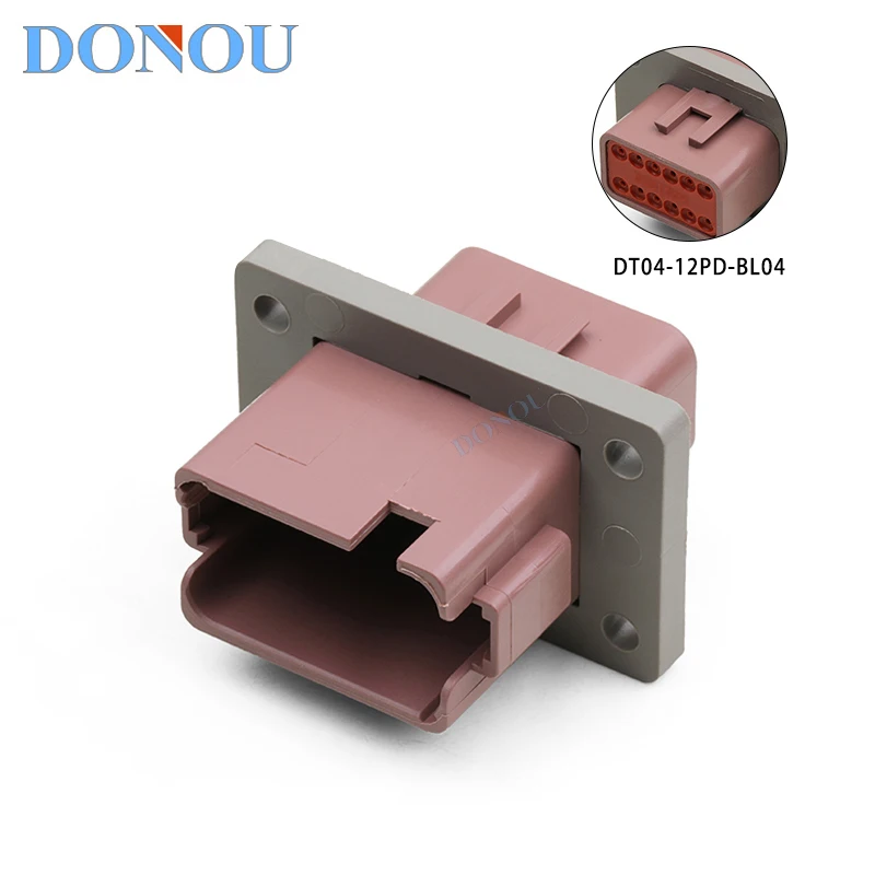 

DT04-12PD-BL04 Dechi type 12-hole brown connector with welded flange waterproof plug sheath terminal