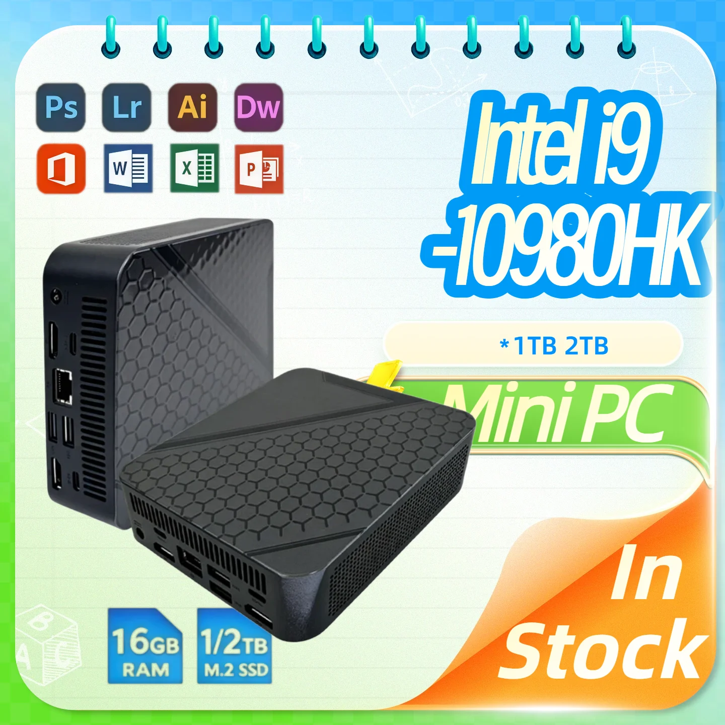Mini-PC Tragbar Core i9-10980HK 1TB 2TB SSD 16GB RAM WIFI 6 BT5.2 4K HD …