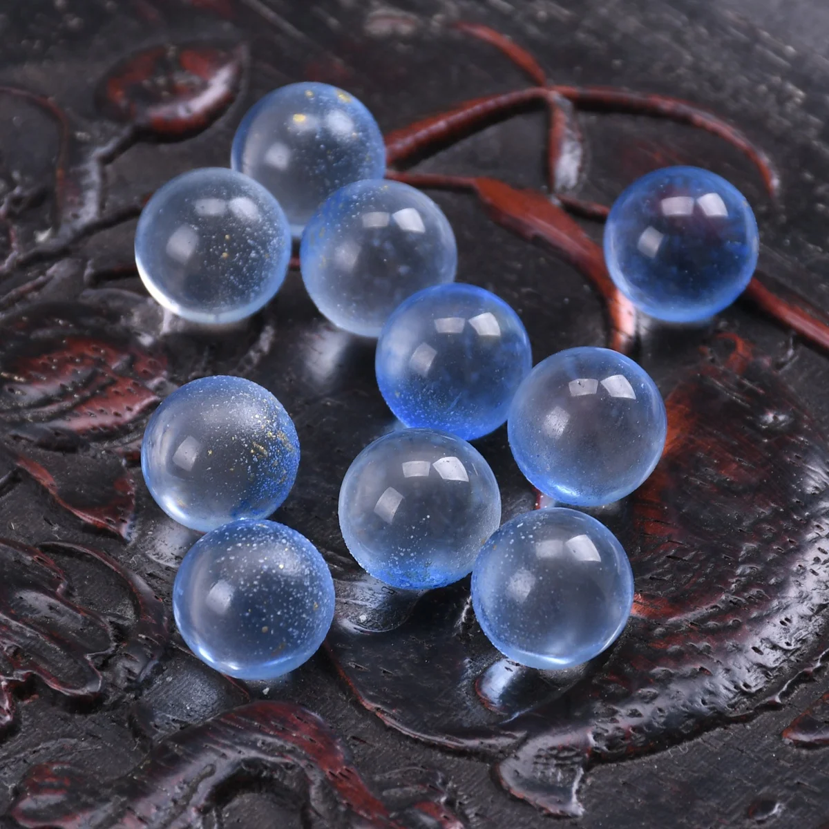 10 Stück Runde Kugeln 10mm 12mm Ohne Loch Lampwork Kristallglas Lose Perlen für Schmuckherstellung DIY Handwerk Blumen-Dekorationen – Detail 3