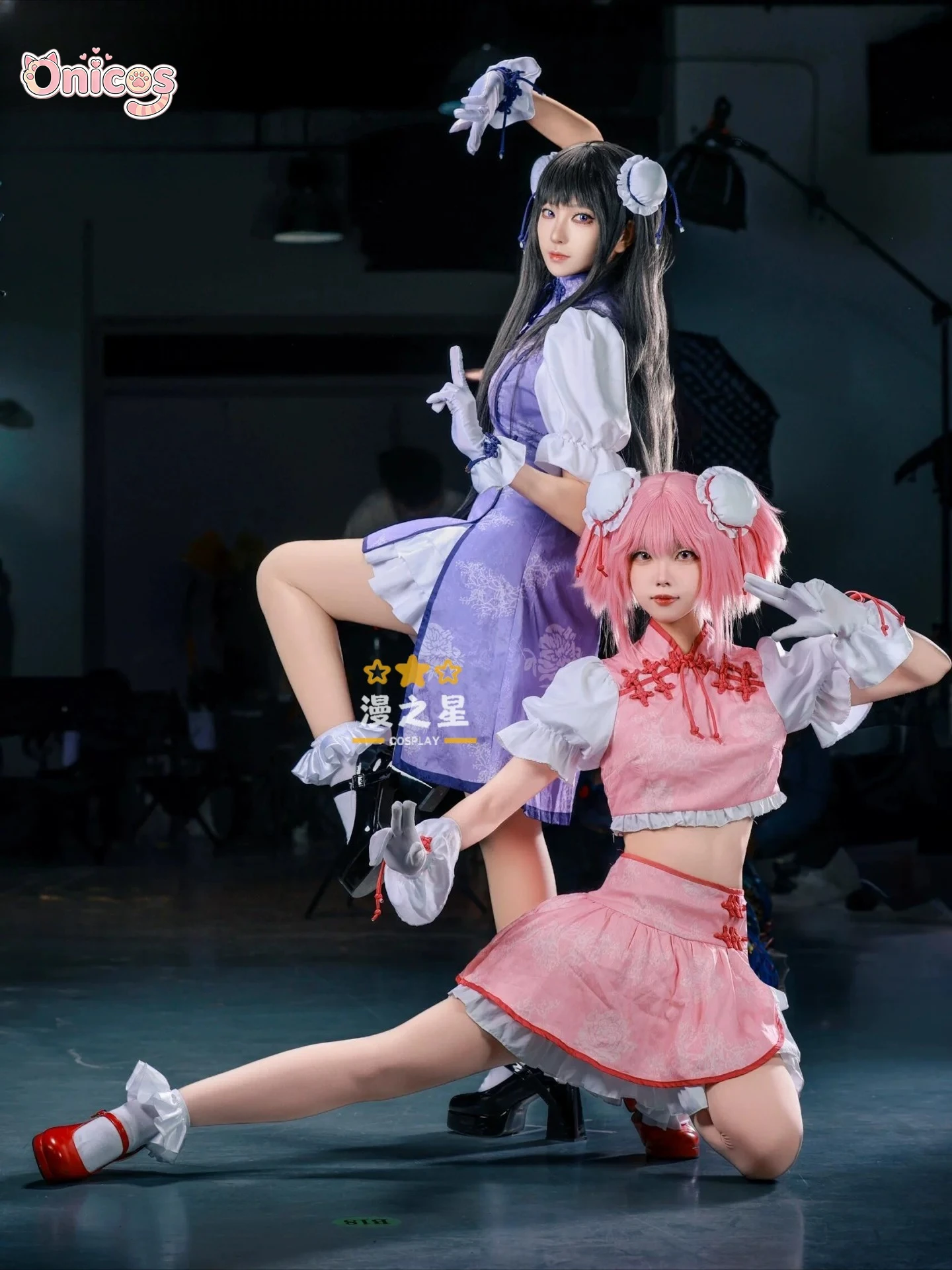 

Puella Magi Madoka Magica Homura Akemi Madoka Kaname Cheongsam Cosplay Costume Anime Full Set Halloween Carnival Clothes Onicos